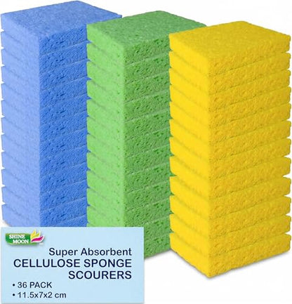 36 Pk Pop-Up Compressed Cellulose Kitchen Sponges