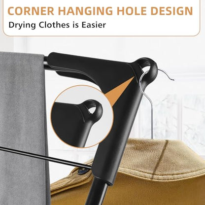 Foldable Clothes Drying Rack Laundry Drying Rack Black
