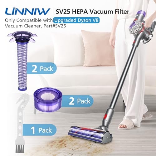 Upgraded V8 Vacuum Filter Replacement Kit For Dyson V8 New Version, 2 Pack