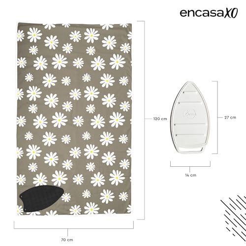 Encasa XO Ironing Mat, Heat Resistant Pad 48"x28" Daisy Grey - color: Daisy Grey, size: Large
