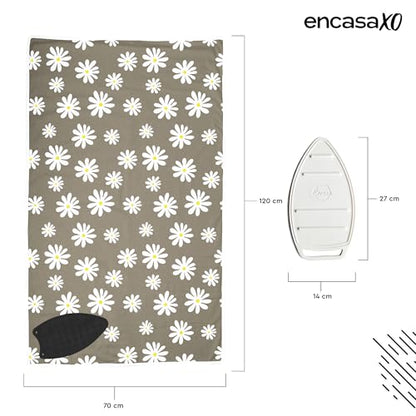 Encasa XO Ironing Mat, Heat Resistant Pad 48"x28" Daisy Grey - color: Daisy Grey, size: Large