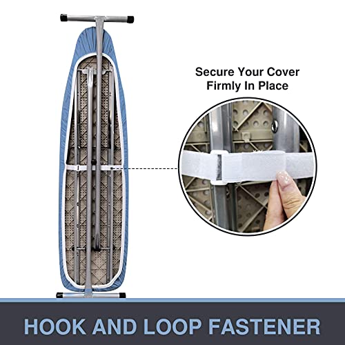 VividPaw Ironing Board Cover and Pad, Standard Size 15x54, Thick Padding - color: Blue, size: 15" x 54"