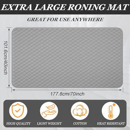 Tegeme 70 x 40 Inch Ironing Mat, Heat Resistant Foldable Iron Board Pad - size: 70 x 40 Inch