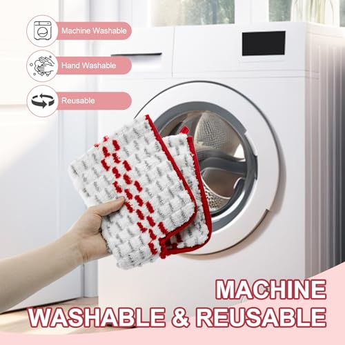 Spray Mop Pads Compatible with Promist Max - Reusable Mop Refills for Oceda Promist Max, Microfiber Double Sided Usable Dry Wet Floor Cleaning (6 Pack Red) - color: 6 Packs Red