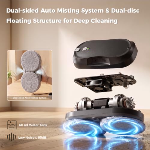 KKI Window Cleaning Robot, Auto-Dual Spray,for High-Rise Windows 4min/㎡ - color: Black