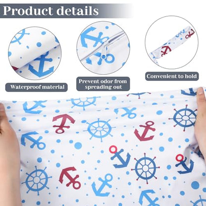 Shappy 2 Pack Wet Dry Bag Travel Laundry Waterproof,Shark - style: Navigation