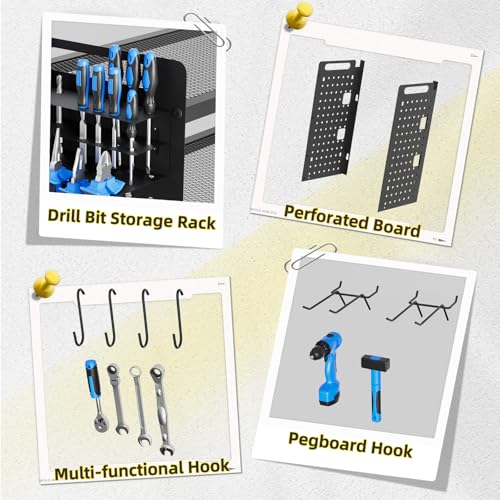 Power Tool Organizer Wall Mount, 16 Inch 4 Drills Holder