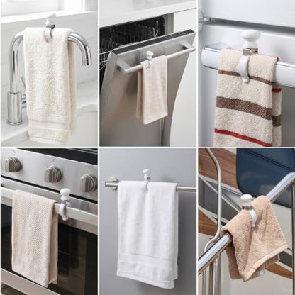3 Pcs Kitchen Towel Clips for Oven Handle, Heat Resistant Towel Clips for Kitchen with Strong Grip for Thick Towels & Kitchens Linens, Towels Clip Holders for Microwave, Oven, Dishwasher