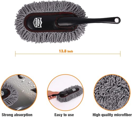 Exterior Car Duster & Brush Kit - Washable Microfiber - color: Microfiserdusterset