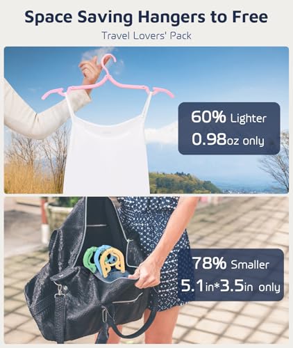 20 Pcs Travel Hangers, Cruise Ship Essentials Foldable Hangers Plastic Travel Essentials, Portable Cruises Must Haves 2026 for Skirt, Suitcase, RV Camping Airplane Europe Vacation Essential - color: Multicolor