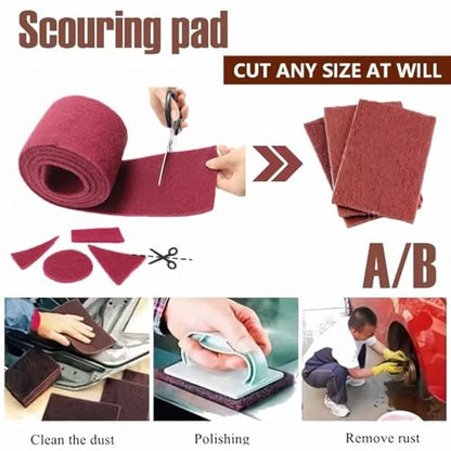 4Pcs Sandpaper Roll,Scouring Pad,3.5"x39.9" Each