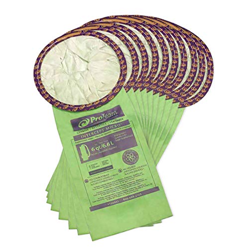 ProTeam 100431 Intercept Micro Filter Bag, Open Collar - Fits 6 Quart Round ProTeam Backpack Vacuums Only - Super QuarterVac, QuietPro BP, AviationVac - size: 6 Quart (Super QuarterVac/QuietPro BP/AviationVac)