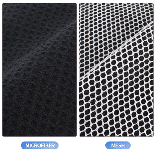 KinHwa Dish Cloths with Scrub Side, Microfiber Dish Rags Kitchen Washcloths - color: Dark-black, size: 7inchx7inch