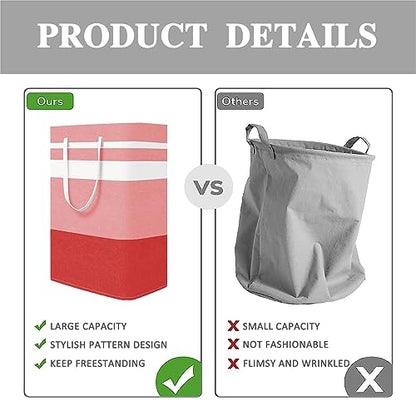 Foldable Laundry Basket，Large Laundry Baskets with Handles,Waterproof Laundry Hamper,Collapsible Laundry Hampers for Clothes Organizer 80L (Black&Red&Green&Purple) - color: Black&Red&Green&Purple