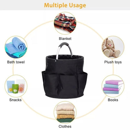 17L Large Storage Organiser Bag Folding Basket Picnic Tote Outdoor Cleaning Caddy with Handle Tool Bag Cleaning Supplies