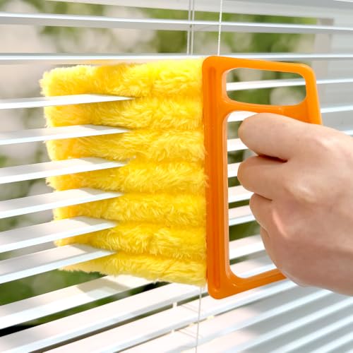 Blind Cleaner Brush Tool, 7 Fingers Washable Microfiber Dusters for Cleaning, Crevice Cleaning Brush, Duster for Venetian Blinds and Air Conditioner Vents