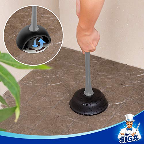 MR.SIGA Toilet Plunger and Bowl Brush Combo for Bathroom Cleaning, Gray - color: Gray, size: One Size