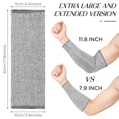 Neer 4 Pair Protective Arm Sleeves Cover,11.8 Inch,Gray - color: Gray, size: 11.8 Inch