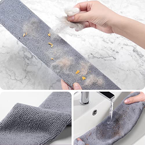 Retractable Gap Dust Cleaner, 3 Microfiber Cloths, 30-100 Inch Handle, Gray - color: Gray
