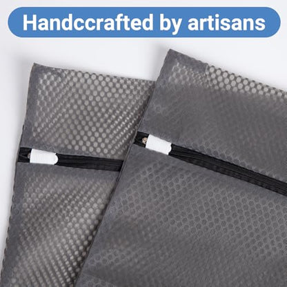 6Pcs Durable Honeycomb Mesh Laundry Bags for Delicates 16 x 20 Inches, Gray - color: 6pcs（16 x 20 Inches）