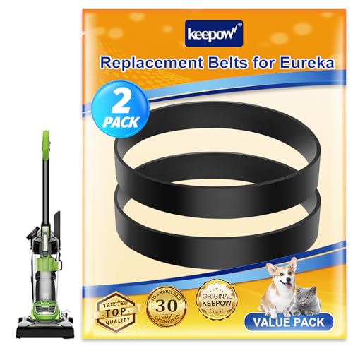 KEEPOW Vacuum Belt Compatible with Eureka Airspeed Compact Bagless Upright - size: 2*Belts