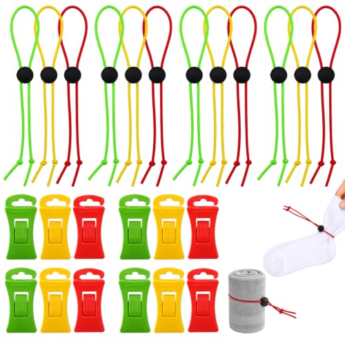 24PCS Sock Clips for Laundry, Sock Clips, Sock Holders for Laundry, Reusable Pairing Tool for Socks
