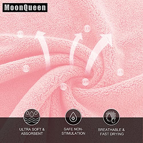 MOONQUEEN Ultra Soft Premium Washcloths Set - 12 x 12 inches - 24 Pack - Quick Drying - Highly Absorbent Coral Velvet Bathroom Wash Clothes - Use as Bath, Spa, Facial, Fingertip Towel (Pink) - color: Pink, size: 12 x 12 Inch(Pack of 24)