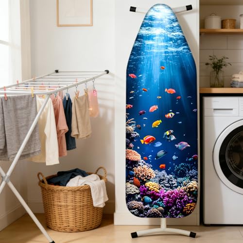 Nuxovilar Coral Fish Ironing Board Cover 15x54 Needle Cotton - color: Yar01476