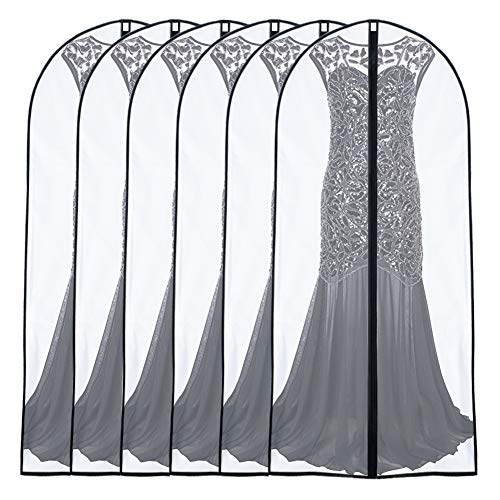 Garment Bags for Hanging Clothes 24"x 60" Coat Covers for Closet Foldable Washable Dress Bags for Hanging Clothes for Long Dress Dance Costumes Suits Gowns Coats - color: Black, size: 24''X60''