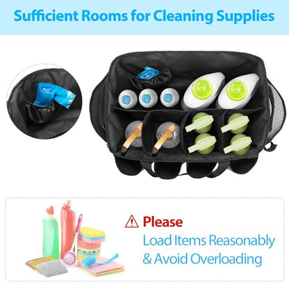 HODRANT Extra-Large Cleaning Caddy with Handles & Multi Pockets - color: Gray