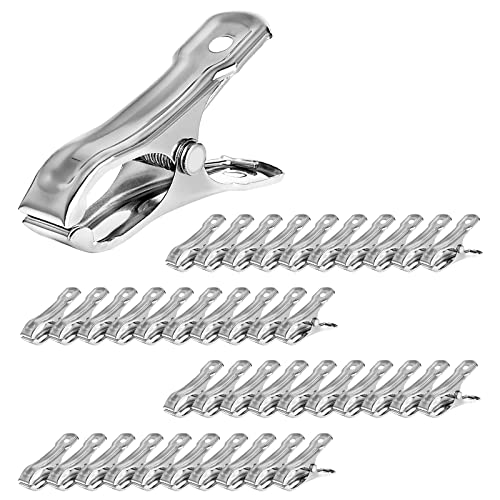 Greenhouse Clips, Stainless Steel Garden Clips, Plant Clips for Outdoors Hanging Heavy Duty Forest Cloth Blankets Netting Freeze Protection Outside Accessories Garden Hoops (40 PCS) - color: 40 Pcs
