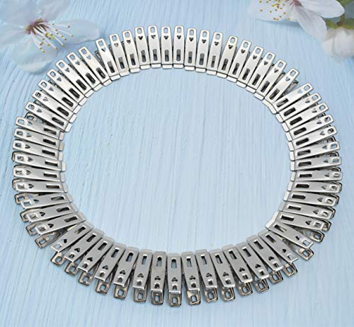 60 PCS Strong Stainless Steel Clothes Pins Metal Laundry Clips with Storage Box for Clothes Sock Food Sealing Photos