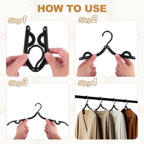 uxcell 10 Pcs Portable Travel Hangers, Plastic Foldable Hangers Cruise Essentials Clothes Drying Rack for Camping Flying Suitcase Travel Accessories Road Trip Hotel, Purple - color: Purple