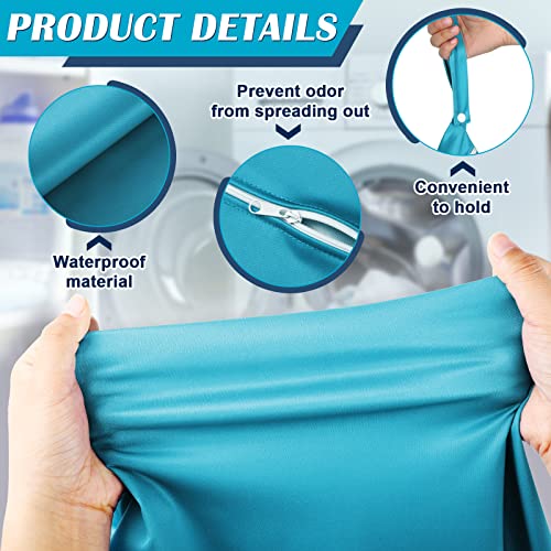 Shappy 2 Pack Wet Dry Bag Travel Laundry Waterproof,Solid Gray Blue - style: Solid Green Pink