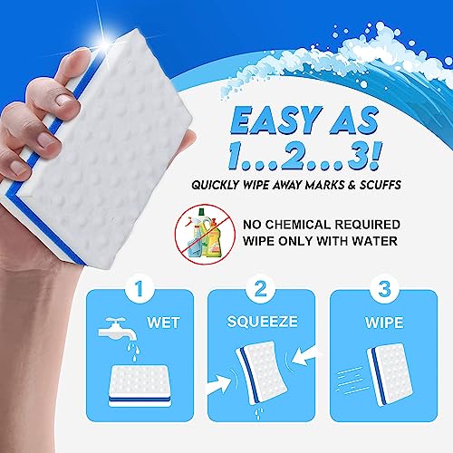 Upgrade Melamine Sponge, 3X Density, 25 Pack