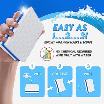 Upgrade Melamine Sponge, 3X Density, 25 Pack