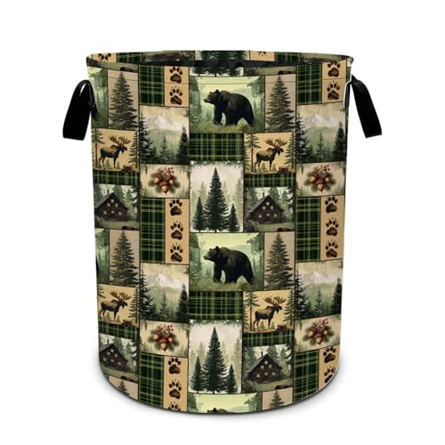 Animals Laundry Basket Foldable Oxford Laundry Hamper With Handle For Room Bathroom Bedroom - color: Animals