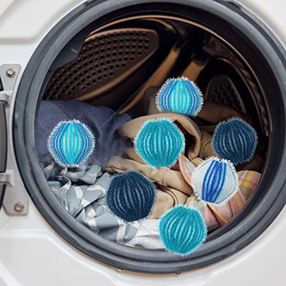 Dryer Balls Laundry Reusable, Softens Laundry Naturally Reduces Drying Time & Static Non-Toxic Washing Balls Reusable Dryer Balls for Laundry Bedding Clothes 6/9/12PCS - color: Style-002