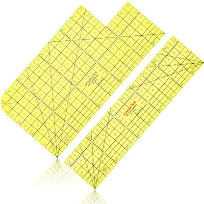 Weewooday 2 Pcs Hot Iron Ruler Hot Ironing Measuring Ruler for Sewing Hemmer Accessories Pressing Tool Heat Resistant Accessories DIY Tool Quilting Handmade for Electric Clothing Making 10 Inch