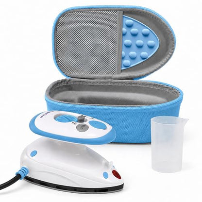 The Quilted Bear Premium Mini Steam Iron for Quilting and Travel, Blue - color: Blue, size: Premium Mini Iron Set