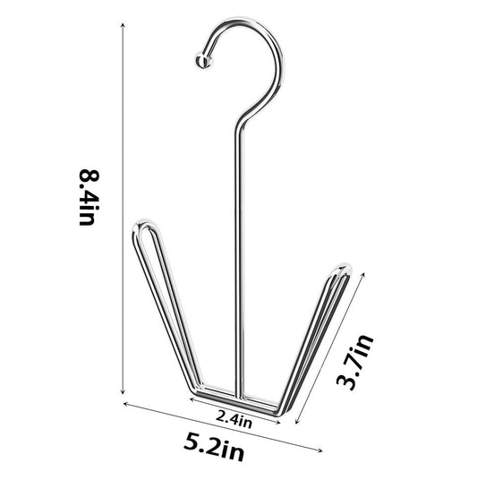 6pc Stainless Shoe Hanger, Dryer Shoe Rack for Organizer (Silver)