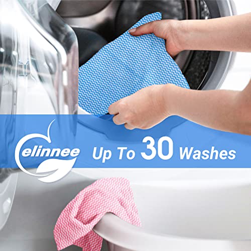 Reusable Cleaning Cloths Dish Paper Towels, Domestic Cleaning Towels, Multipurpose Quick-Dry Rag Dish Cloths Heavy Duty Handy Wipes for Kitchen 25 Count 14.2"X15.7", Blue - color: Blue-25