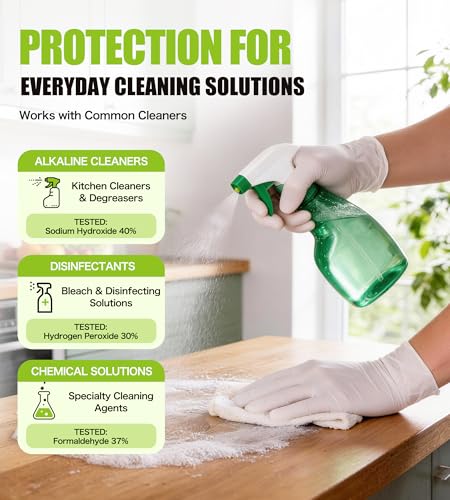 AnTools Food Safe Disposable Nitrile Gloves, Powder-Free, Textured Fingertips, Latex-Free, for Cooking, Food Prep, Cleaning, Pet Care, DIY, White, Medium - size: Medium (Pack of 100)