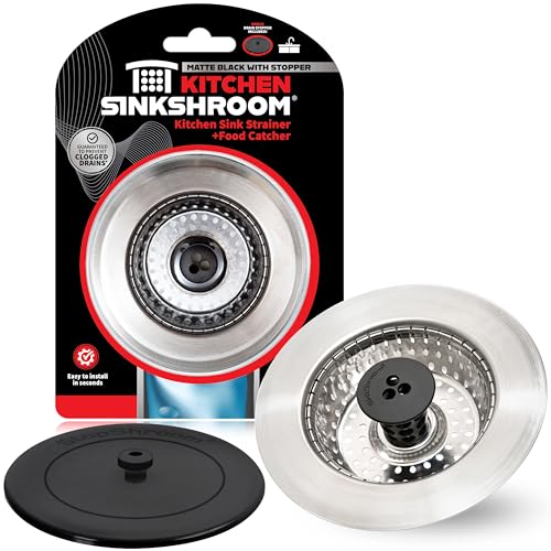 SinkShroom Revolutionary Clog-Free Sink Strainer Basket with Stopper, Stainless Steel - size: 1-Pack, style: Strainer with Stopper