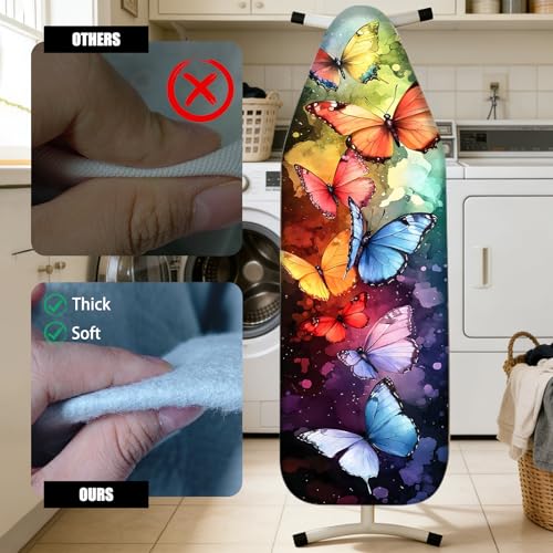 Nuxovilar Rainbow Butterfly Ironing Board Cover 15x54 Cotton - color: Yvc01012