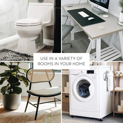 iDesign Small Slim Plastic Bathroom Trash Can, Gray - color: Gray, style: Pack of 1