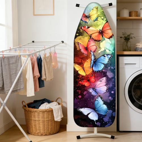 Nuxovilar Rainbow Butterfly Ironing Board Cover 15x54 Cotton - color: Yvc01012