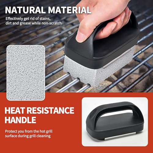 Griddle Cleaning Kit for Blackstone,Heavy-Duty Cleaning Stone Brick,5-Pack - color: Gray
