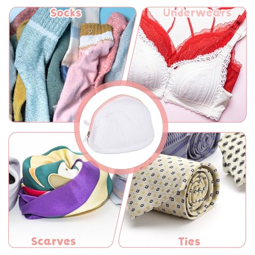 3Pcs Bra Wash Bags, Large Bra Laundry Bags for Washing Machine, Underwear Brassiere Bag Set for Washing Machine With Zipper Women Delicates (A to D Cups)