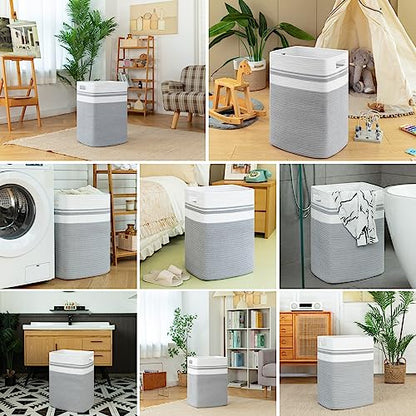 OIAHOMY 91L Laundry Hamper, XXXLarge Collapsible Laundry Basket Gray - color: Gray, size: 16*15*24